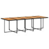 Set de comedor jardín 11 pzas con cojines ratán sintético negro 5