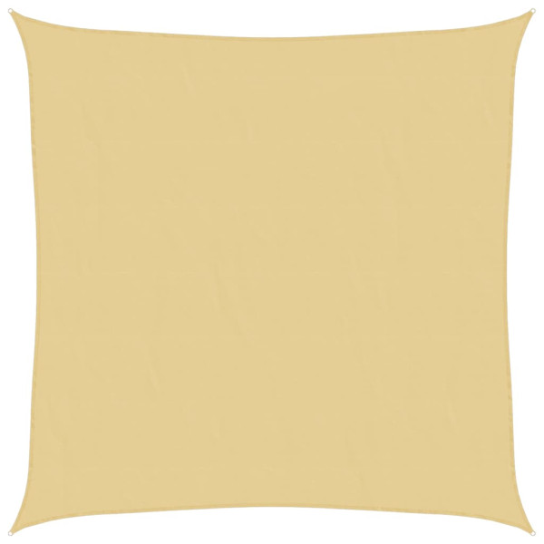 Para-sol estilo vela 4x4 m oxford 100% poliéster cor areia M 2