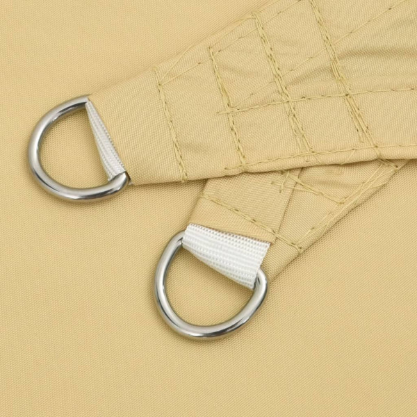 Para-sol estilo vela 4x4 m oxford 100% poliéster cor areia M 5