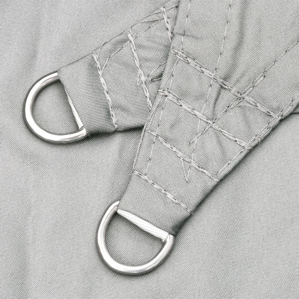 Para-sol estilo vela 4.5x4.5x4.5m oxford poliéster cinza-claro M 5