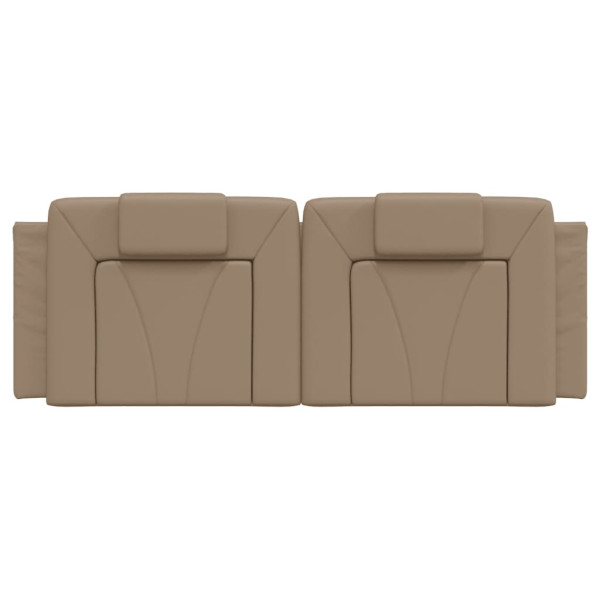 Almofadão de cabeceira 140 cm couro artificial cappuccino M 5