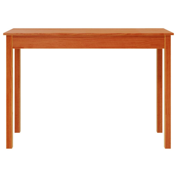 Mesa consola madera maciza de pino marrón cera 110x40x75 cm M 5