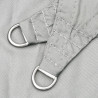 Toldo de vela poliéster oxford 100% gris claro 2.5x2.5 m 5