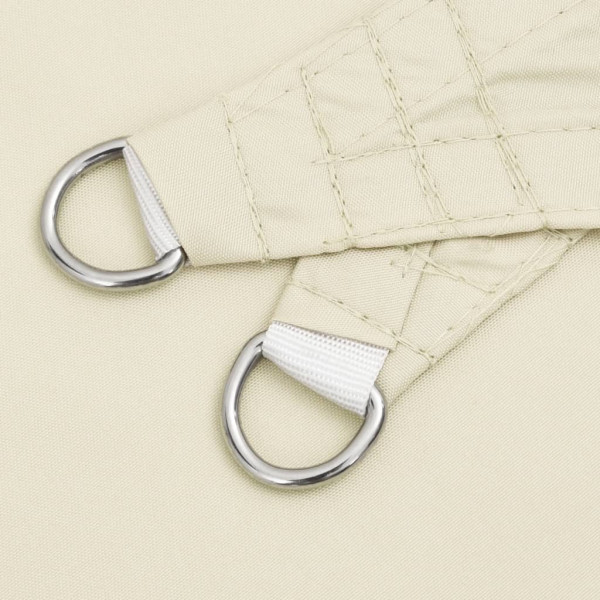 Para-sol estilo vela 2x2x2 m oxford 100% poliéster creme M 5