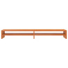 Soporte de monitor madera maciza pino marrón cera 100x24x13 cm 4