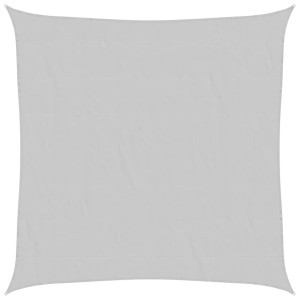 Para-sol estilo vela 5x5 m oxford 100% poliéster cinzento-claro H