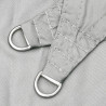 Toldo de vela poliéster oxford 100% gris claro 5x5 m 5