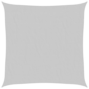 Para-sol estilo vela 7x7 m oxford 100% poliéster cinzento-claro H