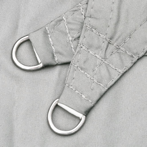 Toldo de vela poliéster oxford 100% gris claro 7x7 m M 5