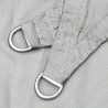 Toldo de vela poliéster oxford 100% gris claro 7x7 m 5