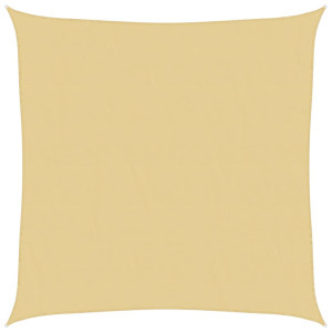 Para-sol estilo vela 3.6x3.6 m oxford 100% poliéster cor areia H