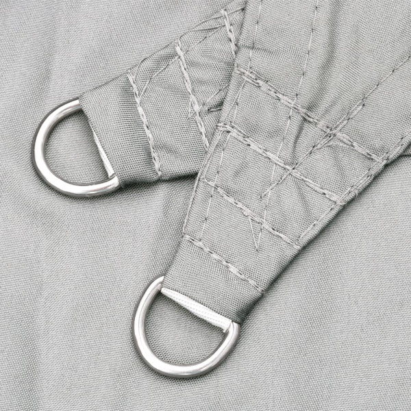Para-sol estilo vela 3x3x4.24 m oxford poliéster cinzento-claro M 5