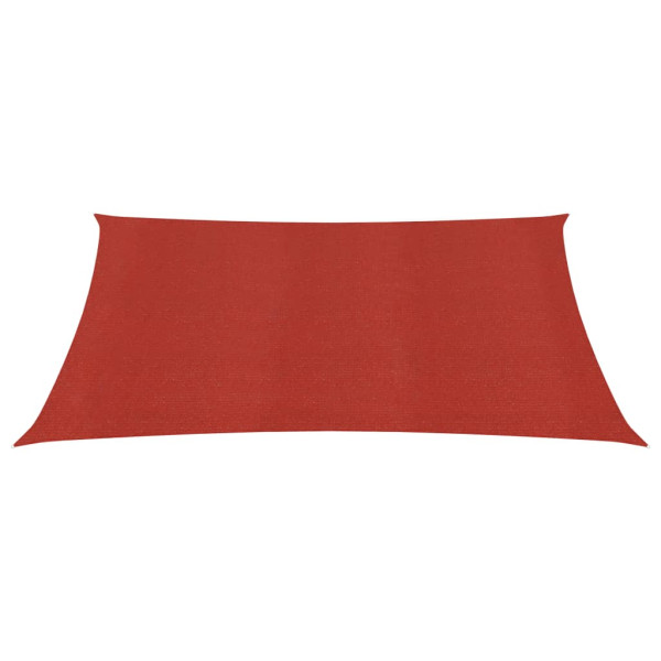 Para-sol estilo vela 160 g/m² 2.5x2.5 m PEAD vermelho M 2