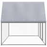 Gallinero de acero galvanizado plateado y gris 3x2x2 m 3