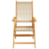 Sillas de jardín reclinables 6 uds madera maciza acacia beige 4