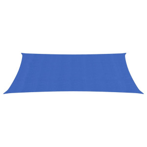 Toldo de vela rectangular HDPE azul 160 g/m² 4x7 m H