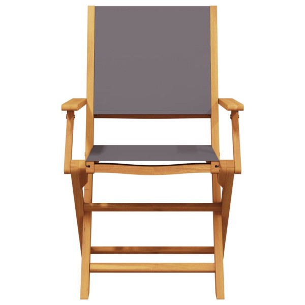 Cadeiras de jardim 2 pcs acácia maciça e tecido antracite M 5