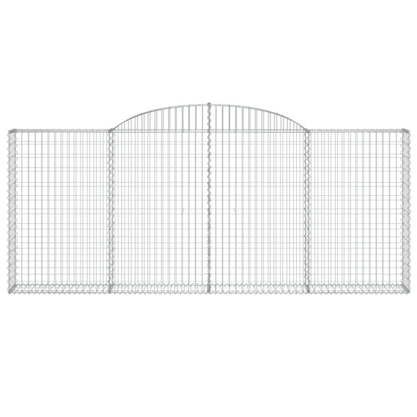Cestos gabião arqueados 4pcs 300x30x120/140cm ferro galvanizado M 4