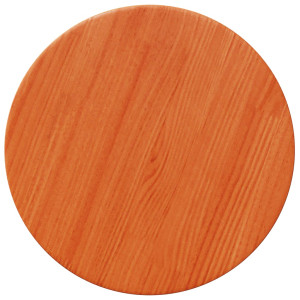 Tablero de mesa redondo madera maciza de pino marrón Ø30x2.5 cm H