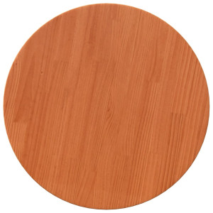 Tablero de mesa redondo madera maciza de pino marrón Ø50x2.5 cm H