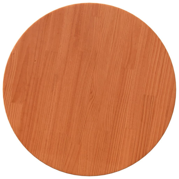 Tablero de mesa redondo madera maciza de pino marrón Ø50x2.5 cm M 2