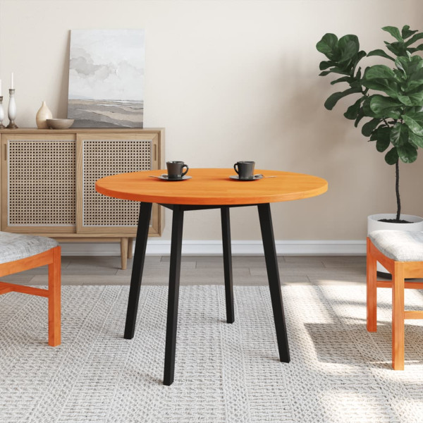 Tablero de mesa redondo madera maciza de pino marrón Ø90x2.5 cm M 3