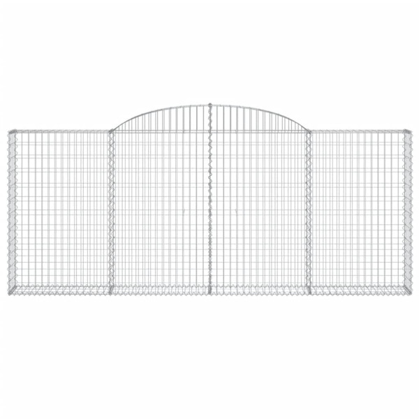 Cestas gaviones 5 uds forma de arco hierro 300x30x120/140 cm M 4