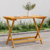 Mesa de jardín plegable madera maciza de acacia 90x52.5x65 cm 1