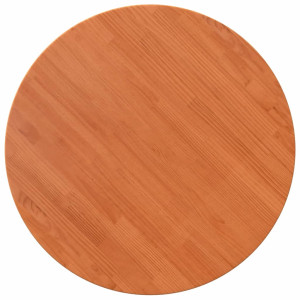 Tablero de mesa redondo madera maciza de pino marrón Ø80x2.5 cm H