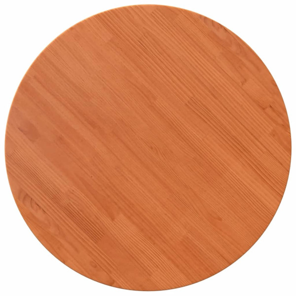 Tablero de mesa redondo madera maciza de pino marrón Ø80x2.5 cm M 2