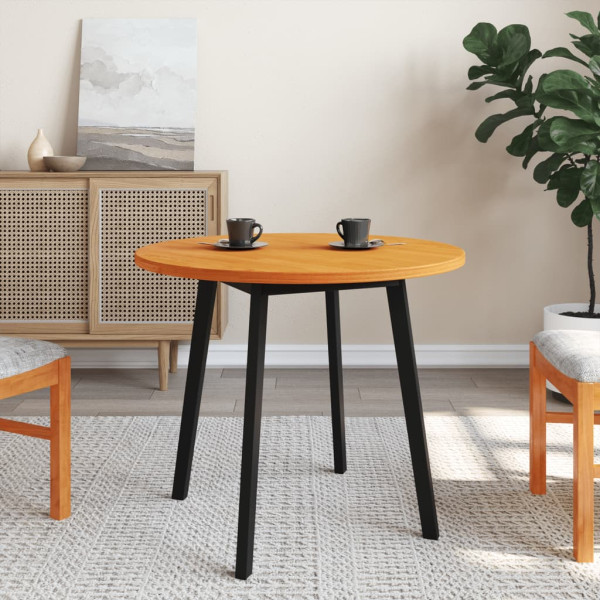 Tablero de mesa redondo madera maciza de pino marrón Ø80x2.5 cm M 3