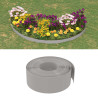 Borduras de jardín 2 uds polietileno gris 10 m 20 cm 1