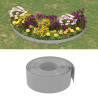 Bordas de jardim 4 pcs 10 m 20 cm polietileno cinzento 1