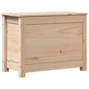 Caja de almacenamiento madera maciza de pino 60x32x45.5 cm H