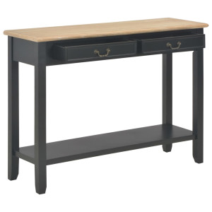 Mesa consola de madera negro 110x35x80 cm H