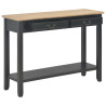 Mesa consola 110x35x80 cm madeira preto 2