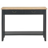 Mesa consola de madera negro 110x35x80 cm 3