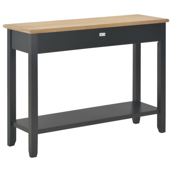 Mesa consola 110x35x80 cm madeira preto M 4