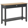 Mesa consola 110x35x80 cm madeira preto 4