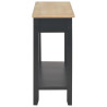 Mesa consola de madera negro 110x35x80 cm 5