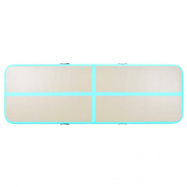 Colchão de ginástica insuflável c/ bomba 300x100x10cm PVC verde M 5