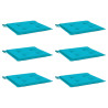 Almofadões p/ cadeira 6 pcs 40x40x4 cm tecido turquesa 3