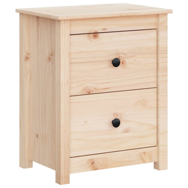 Mesita de noche madera maciza de pino 50x35x61.5 cm M 2