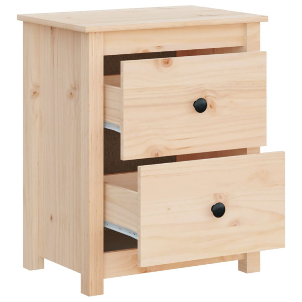 Mesita de noche madera maciza de pino 50x35x61.5 cm M 5