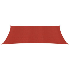 Toldo de vela rojo HDPE 160 g/m² 3x5 m H