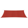 Toldo de vela rojo HDPE 160 g/m² 3x5 m 2