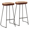 Bancos de bar 2 pcs 44x37.5x78 cm castanho-escuro 1