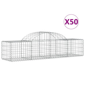 Cestos gabião arqueados 50pcs 200x50x40/60 cm ferro galvanizado H