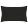 Toldo de vela HDPE negro 160 g/m² 2.5x5 m 1