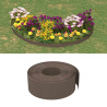 Bordas de jardim 4 pcs 10 m 20 cm polietileno castanho 1